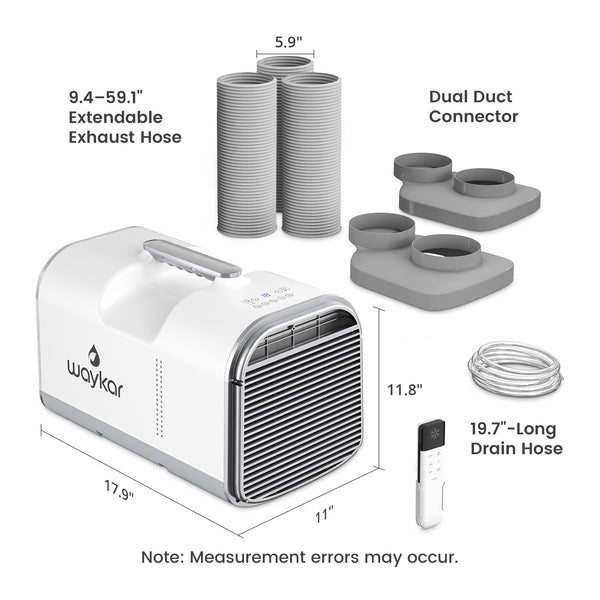 4500 BTU portable air conditioner with remote control, cools 130 square feet, suitable for small spaces, camping, RVs, etc.