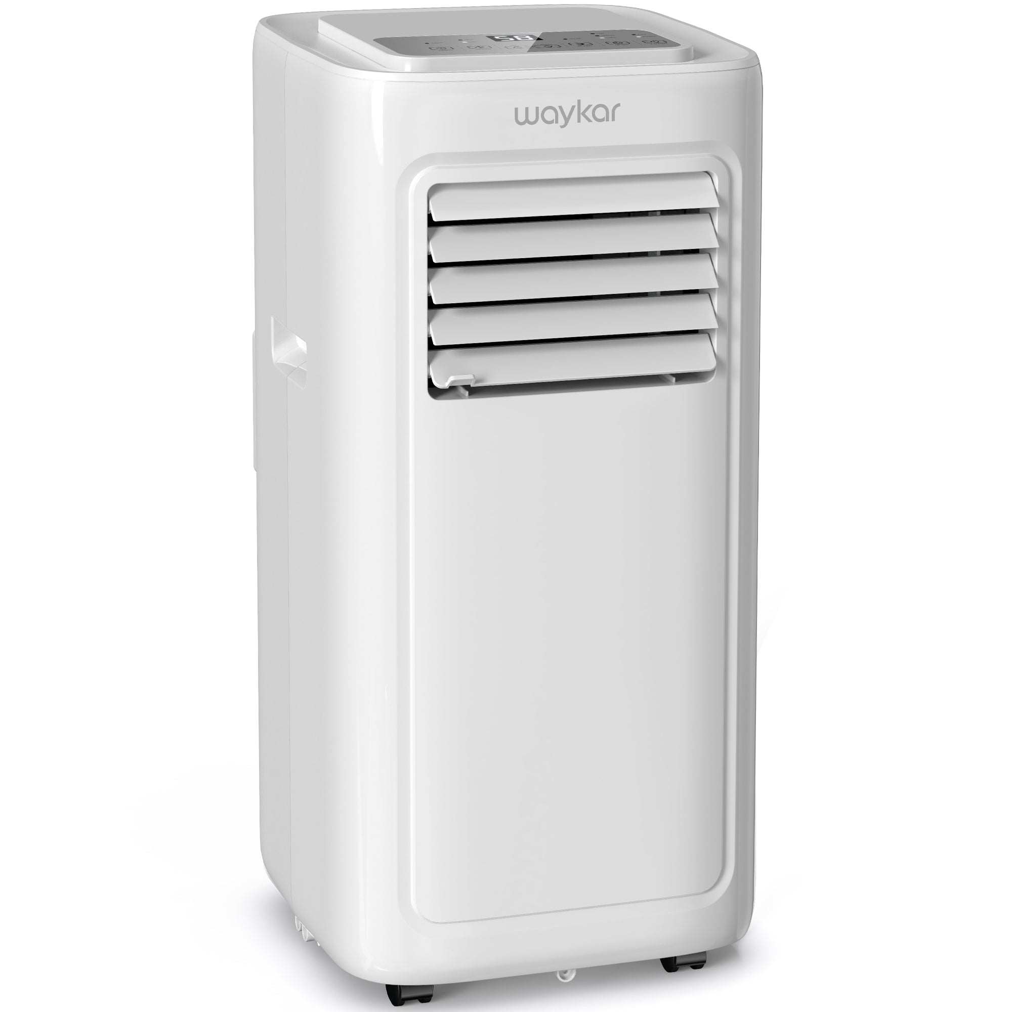 9,000 BTU Portable Air Conditioner, Up to 450 Sq. Ft. Spce Coverage with Air-Cooled Condensers, 3-in-1 Room Air Conditioner with Drain Hose, 24-Hr Timer