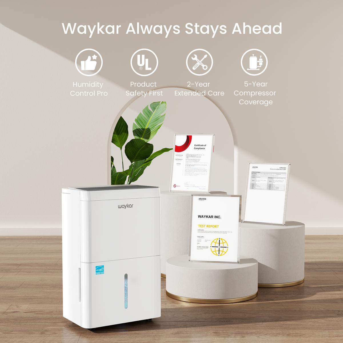 ENERGY STAR Most Efficient Dehumidifier – Available in 80, 120, and 150 Pints.