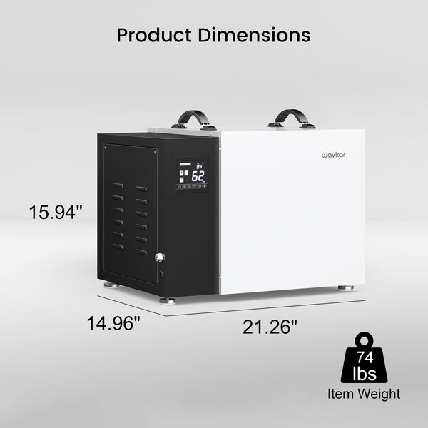 158-Pint Portable Commercial Dehumidifier: For Spaces Up to 6500 sq ft with Pump and Ceiling Mount Option